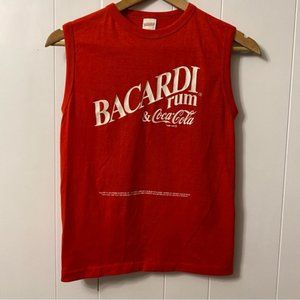 Vintage 1985 Bacardi Rum Coca Cola Tank Usa Red S… - image 1